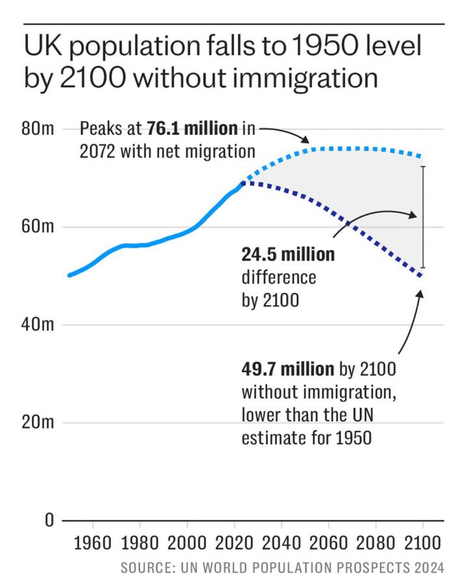 Quelle surprise. The UK would have had a sustainable population had there been no mass immigration.