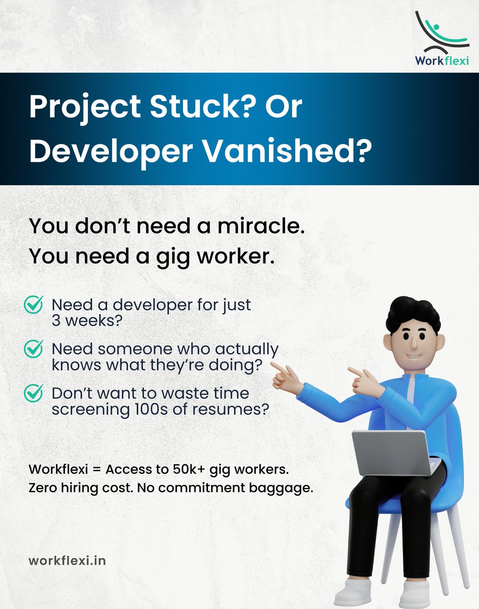 workflexitweets's tweet photo. ๐ Short-term. High-impact. Just the way work should be.
#GigWork #TechTalent #HireFast #Workflexi https://t.co/dXYjQvByku