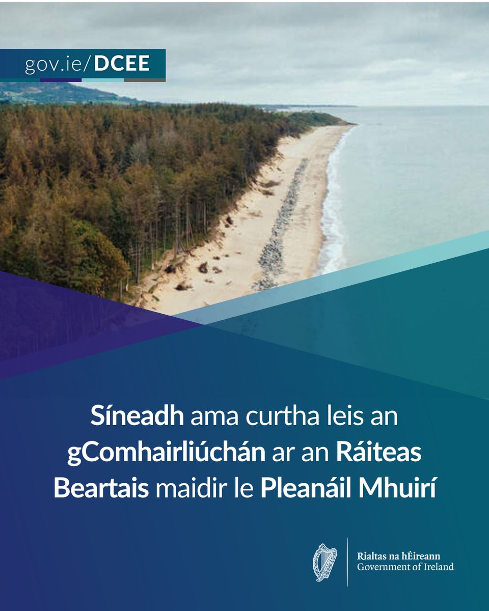 DeptCEE's tweet image. Tá síneadh ama curtha leis an dáta deiridh le haghaidh comhairliúcháin ar an dréacht-Ráiteas Beartais Pleanála Muirí go dtí 5.30pm Dé Máirt an 5 Lúnasa 2025.
Tabhair do thuairim anseo: bit.ly/4kM9QCU