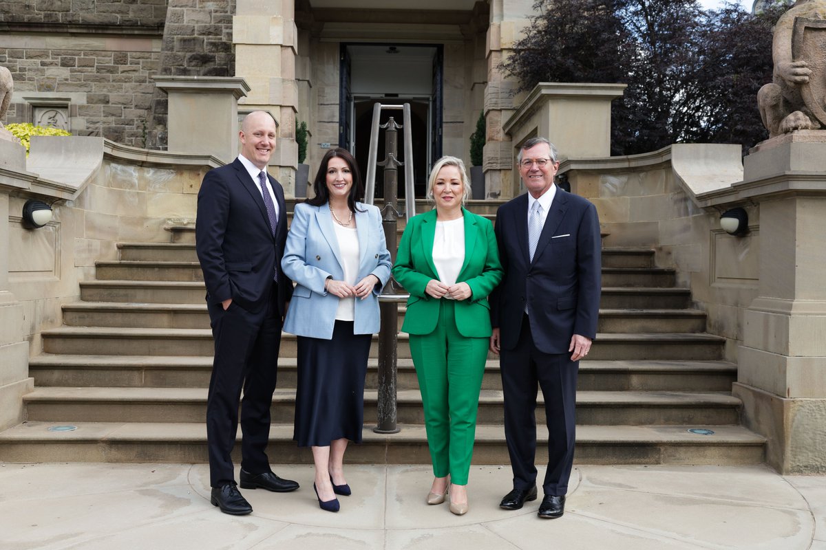USAmbUK's tweet image. Useful conversation with @ExecOfficeNI First Minister @moneillsf and Deputy First Minister @little_pengelly. Their collective leadership will help us deepen our economic partnerships and shared prosperity. Thanks for hosting me!