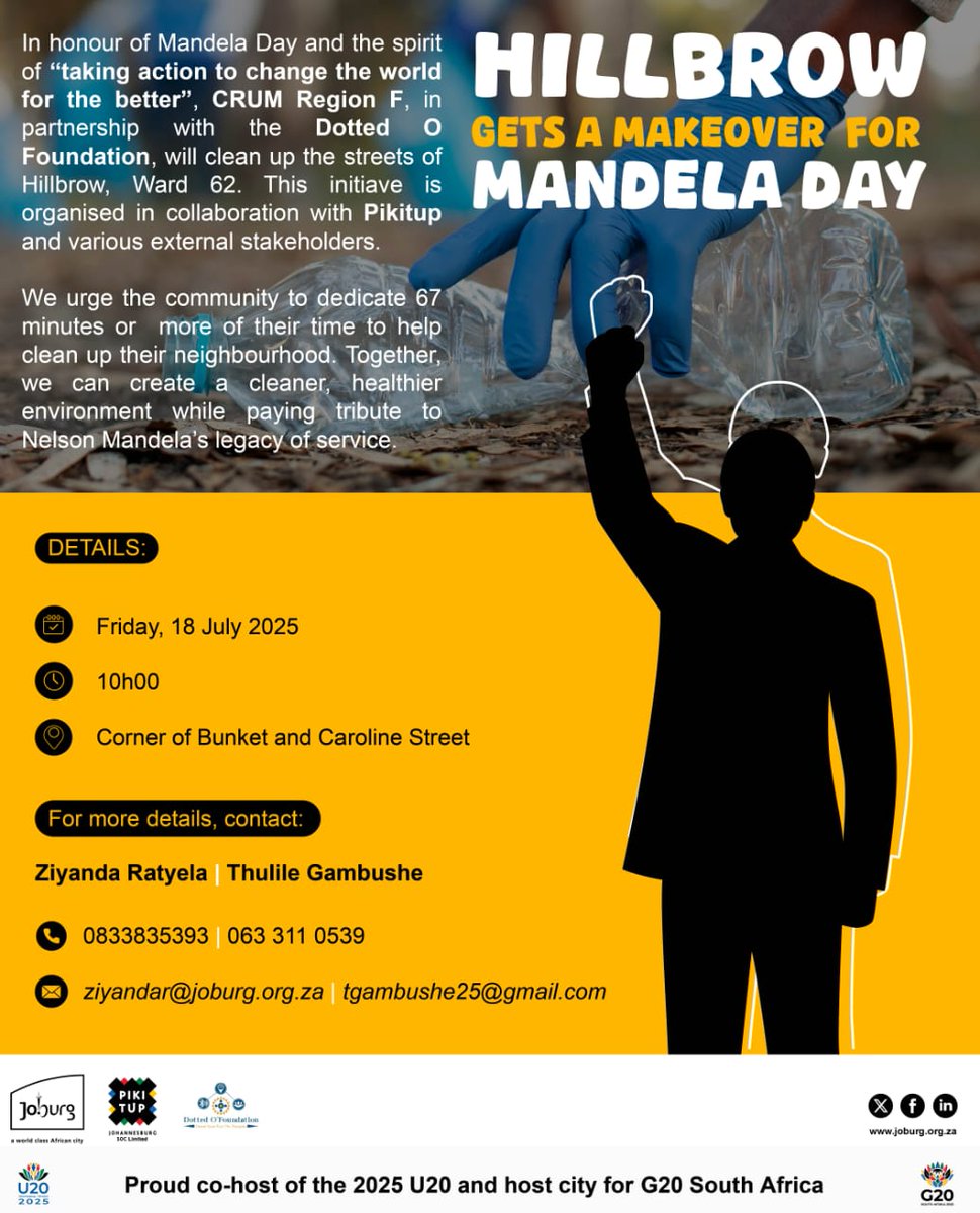 City of Joburg Region F (@regionf_joburg) on Twitter photo CRUM Region F, <a href="/CleanerJoburg/">Pikitup</a> and other stakeholders will host a clean-up initiative in Hillbrow, Ward 62, in honour of Mandela day on Friday, 18 July. #JoburgReimagined #JoburgServices <a href="/CityofJoburgZA/">City of Joburg</a> <a href="/Irenemafune/">Irene A Mafune</a> <a href="/CRUM_CoJ/">Citizen Relationship & Urban Management</a> CRUM Region F, <a href="/CleanerJoburg/">Pikitup</a> and other stakeholders will host a clean-up initiative in Hillbrow, Ward 62, in honour of Mandela day on Friday, 18 July. #JoburgReimagined #JoburgServices <a href="/CityofJoburgZA/">City of Joburg</a> <a href="/Irenemafune/">Irene A Mafune</a> <a href="/CRUM_CoJ/">Citizen Relationship & Urban Management</a>