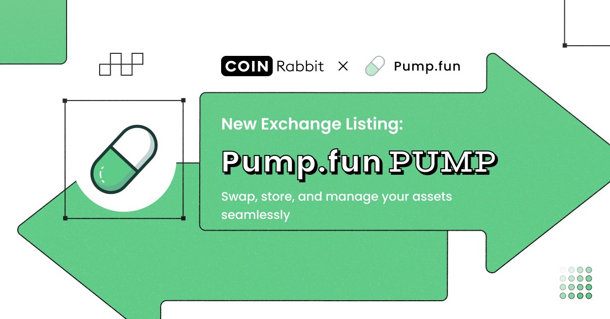 CoinRabbitLoans's tweet image. 🚀 New Listing Alert: $PUMP is now on CoinRabbit!
You can now swap and store $PUMP seamlessly with our exchange & wallet services — fast, secure, and hassle-free.
→ Start today: tw.coinrabbit.io/cash