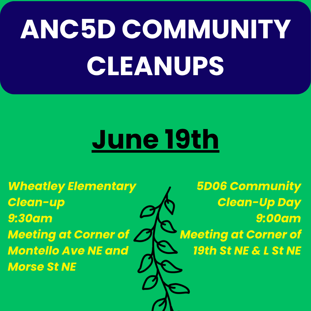 ANC5D's tweet image. Join ANC5D for not one—but TWO—community cleanups this Saturday! ✨
Come meet your neighbors and help us keep our streets clean.