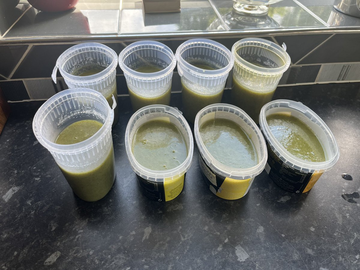 Surplus broccoli 🥦 from the garden magically becomes soup for the freezer. No room for waste #eatfresh