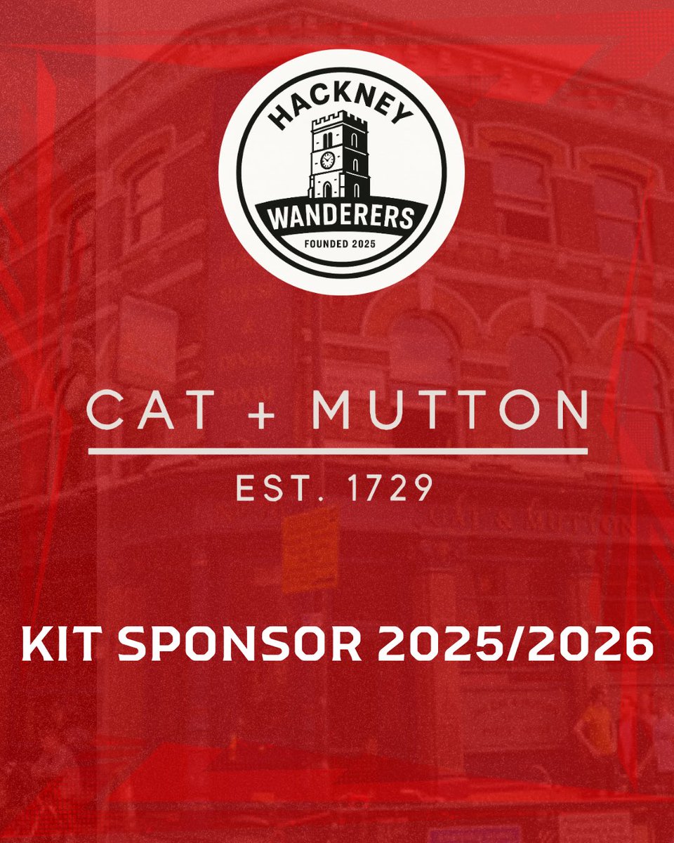 HackneyWanders's tweet image. Introducing our first ever kit sponsor ahead of the new season 

@catandmutton 

We look forward to representing you