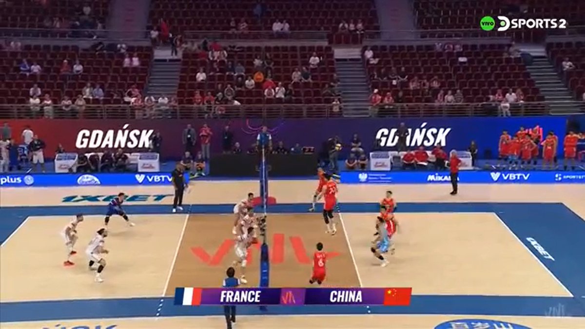 DSports's tweet image. ¡COMENZÓ EL PARTIDO! 🏐

Francia 🇫🇷 y China 🇨🇳 se enfrentan en el marco del Volleyball Nations League Masculina.

#VóleyEnDSPORTS

¡Se juega por #DIRECTTV y #DGO! 📺