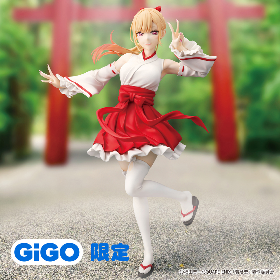 ss_maniac's tweet image. 【7/26(土)より登場！】
 「#Vivit」フィギュアシリーズから 「＃その着せ替え人形は恋をする」 #喜多川海夢 のフィギュアがGiGOのお店限定で登場決定🎉
オリジナルの巫女衣装を纏ったデザインです⛩🎀

導入予定の店舗はコチラ →fans.co.jp/event/2507_kk_…
#着せ恋　#着せ恋アニメ