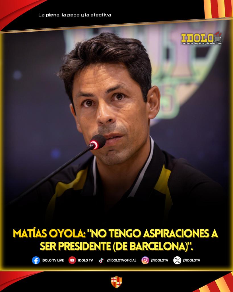 Matías Oyola ya no quiere ser presidente de Barcelona‼️