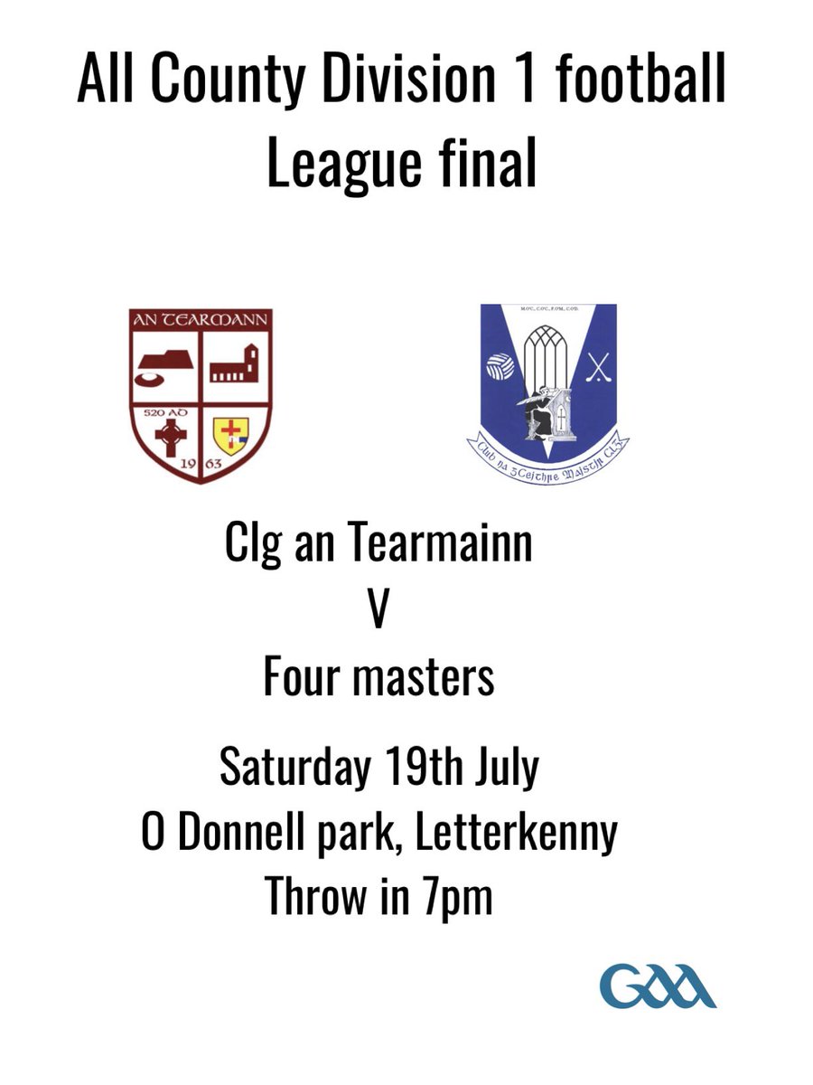 CLGAnTearmainn's tweet image. Big weekend ahead with not one but two division 1 league final finals to look forward to to.
Senior men on Saturday, senior ladies on Sunday.
Let’s get out and support our teams this weekend 🇶🇦🇶🇦