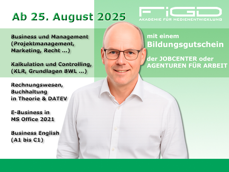 Starten Sie jetzt durch: Die #Weiterbildung „Business und Management“ vermittelt praxisnahes Know-how in Projektmanagement, Unternehmensführung, Controlling und Kundenberatung – mit 100 % Förderung durch den #Bildungsgutschein. Ideal für kaufmännisch Interessierte.