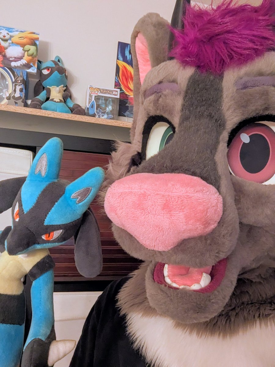 FolfStructure's tweet image. It&apos;s Lucario day 💜🐾
Show your appreciation for this blue aura dog 🥰 - #folf #furry #furries #fursuit #lemonbrat #lemonbratfursuit #Lucario #pokemon