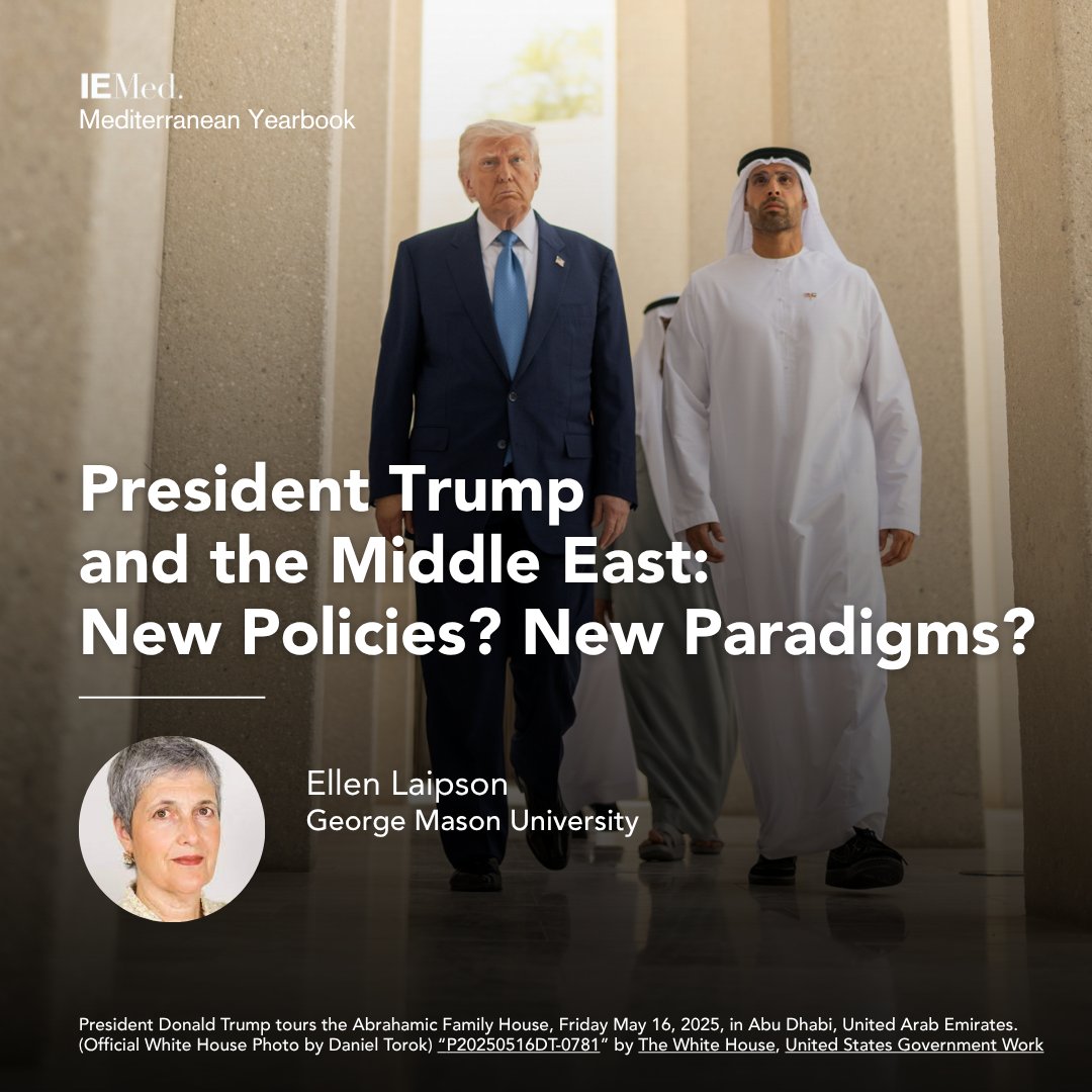 IEMed_'s tweet image. "#Trump genuinely wants to reduce American obligations in the #MidEast and sees little benefit to the US in promoting values and using soft power to win friends and influence."
Read #EllenLaipson's contribution to the #MedYearbook2025
🌐iemed.org/publication/pr…
#AheadOfThePrint