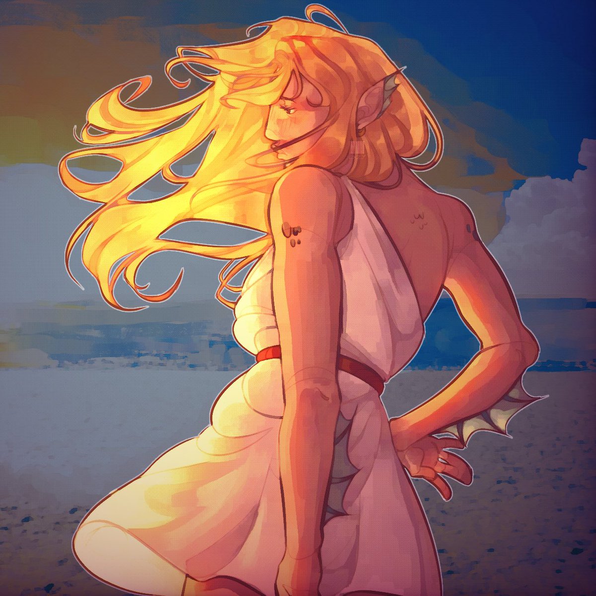 Ellitzzz_wewe's tweet image. Small Achilles drawing on a poorly made beach background.💥💥💥
#GreekMythology #Iliad