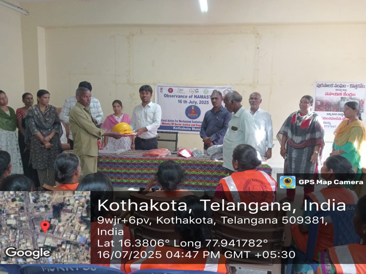 KOTHAKOTAMUNIC2's tweet photo. As part of the Namaste Day celebrations on 16th July 2025 , Personal Protective Equipment (PPE) kits
#NAMASTEDay #MoSJE #MoHUA #DoDWS #MoPR #NSKFDC #SanitationWorkerEmpowerment #WastePicker #SSW #UrbanSanitation @MD_NSKFDC
@MSJEGOI1 @MoHUA_India @pib_MoSJE @cdmatelangana https://t.co/NgZXTAqmQH