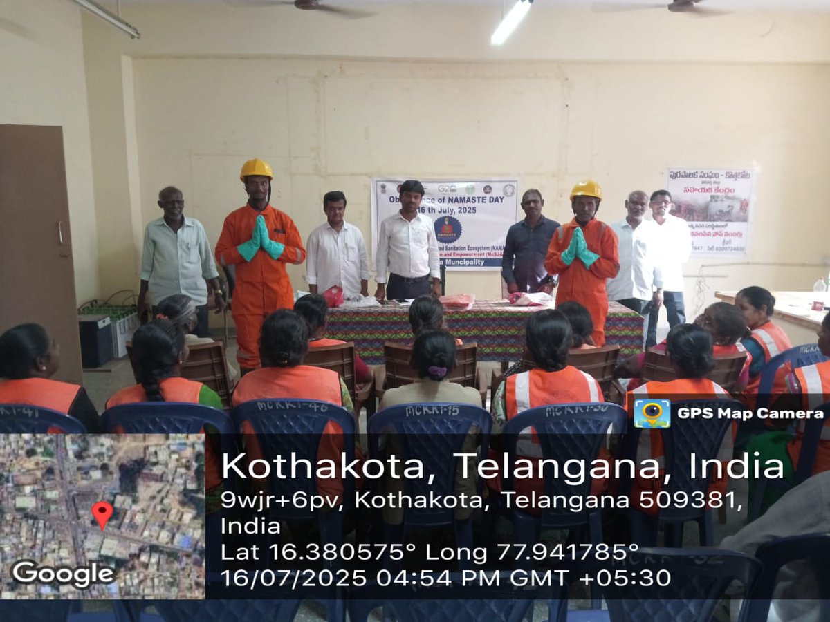 KOTHAKOTAMUNIC2's tweet photo. As part of the Namaste Day celebrations on 16th July 2025 , Personal Protective Equipment (PPE) kits
#NAMASTEDay #MoSJE #MoHUA #DoDWS #MoPR #NSKFDC #SanitationWorkerEmpowerment #WastePicker #SSW #UrbanSanitation @MD_NSKFDC
@MSJEGOI1 @MoHUA_India @pib_MoSJE @cdmatelangana https://t.co/NgZXTAqmQH
