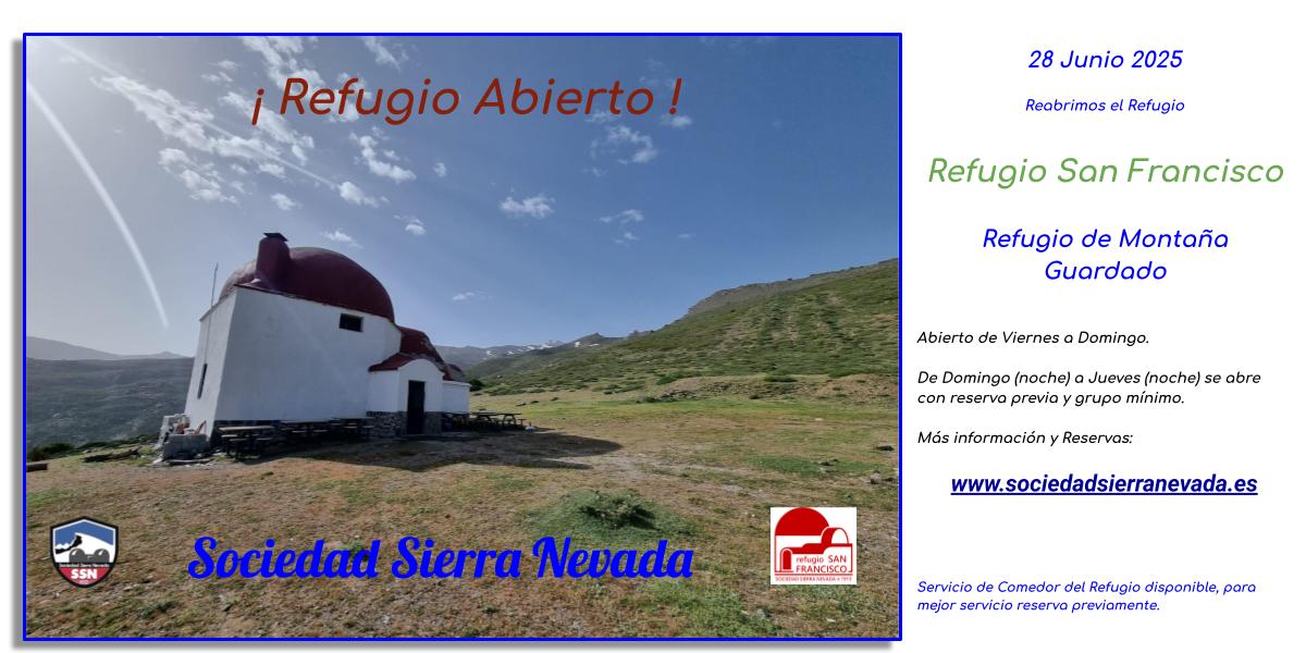 SociedadSNevada's tweet photo. ¡ Refugio abierto !
De viernes a domingo, alojamiento y servicio de comedor / cantina.
De domingo noche a Jueves, alojamiento con grupo mínimo de 6 personas.
Ideal como punto de partida para #excursiones y #expediciones de #altamontaña: #mulhacen #veleta #barrancosanjuan https://t.co/ArWOwXBV0X