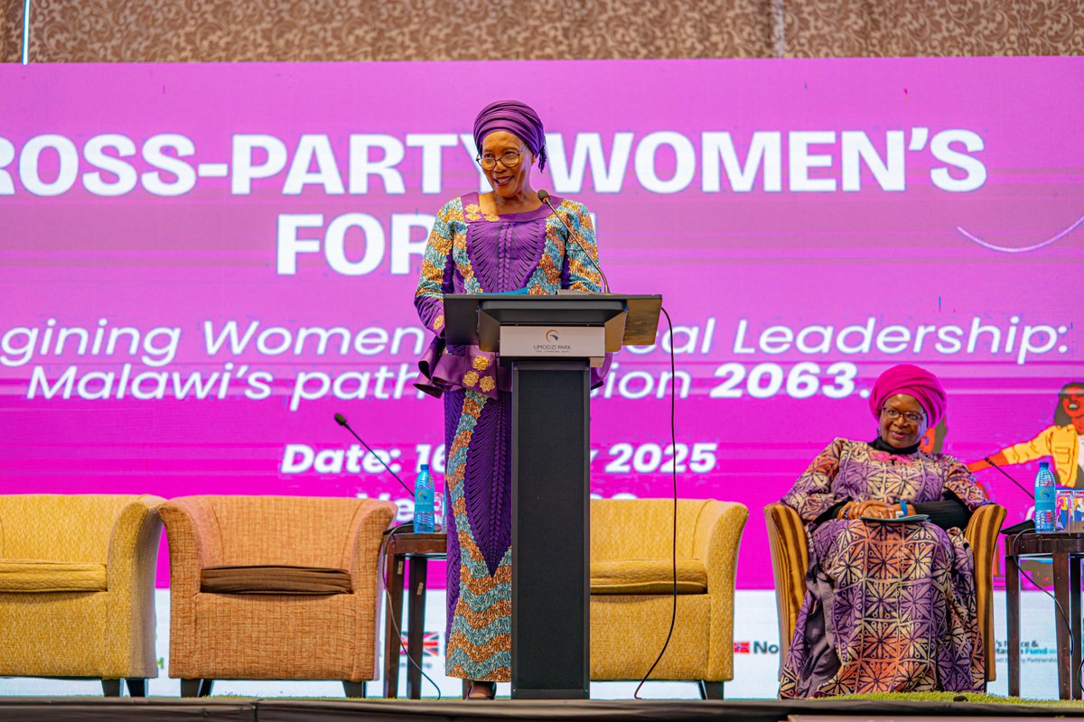 unwomenmalawi's tweet image. Cross-Party Women’s Forum:
“The strength of our democracy depends on the diversity of voices in our leadership. Today, we begin the work of ensuring that women's voices are not just heard, but amplified and empowered to lead.”
Halima Daud, Deputy Minister @MoGCDSW_Malawi