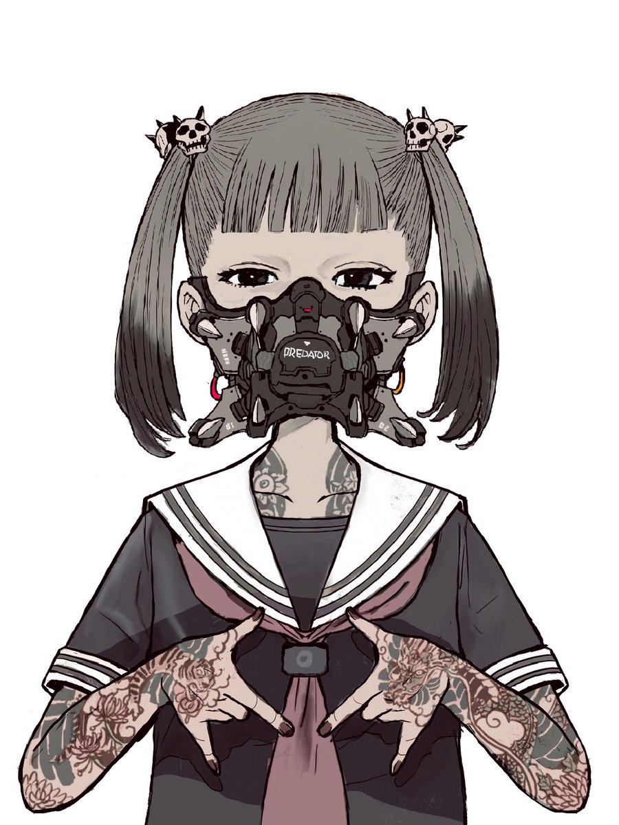 「PREDATOR MASK」|Acky Brightのイラスト