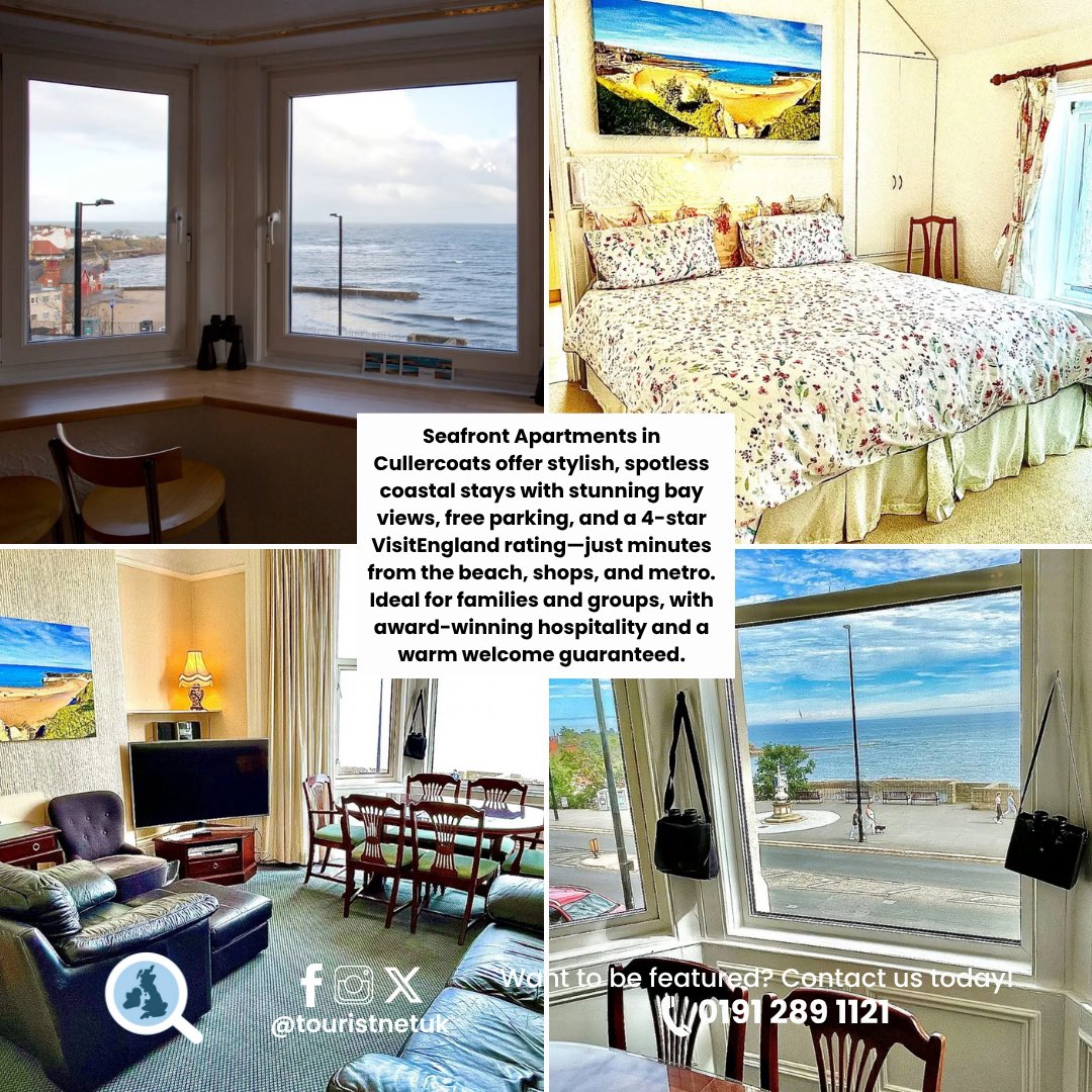 Wake up to stunning sunrises over Cullercoats Bay 🌅✨ 

 #Cullercoats #SeafrontApartments #CoastalGetaway #UKStaycation #BeachViews #FamilyHoliday #VisitEngland