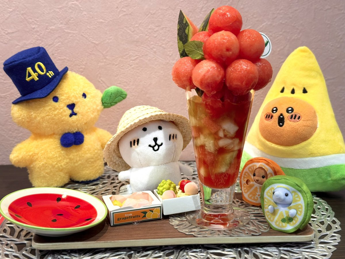 343kuma's tweet image. もぐスイカ🍉

アサちゃんに教えてもらったお店に
🍉パフェを食べに行きました🫶

もぐおめでとう❼🎉