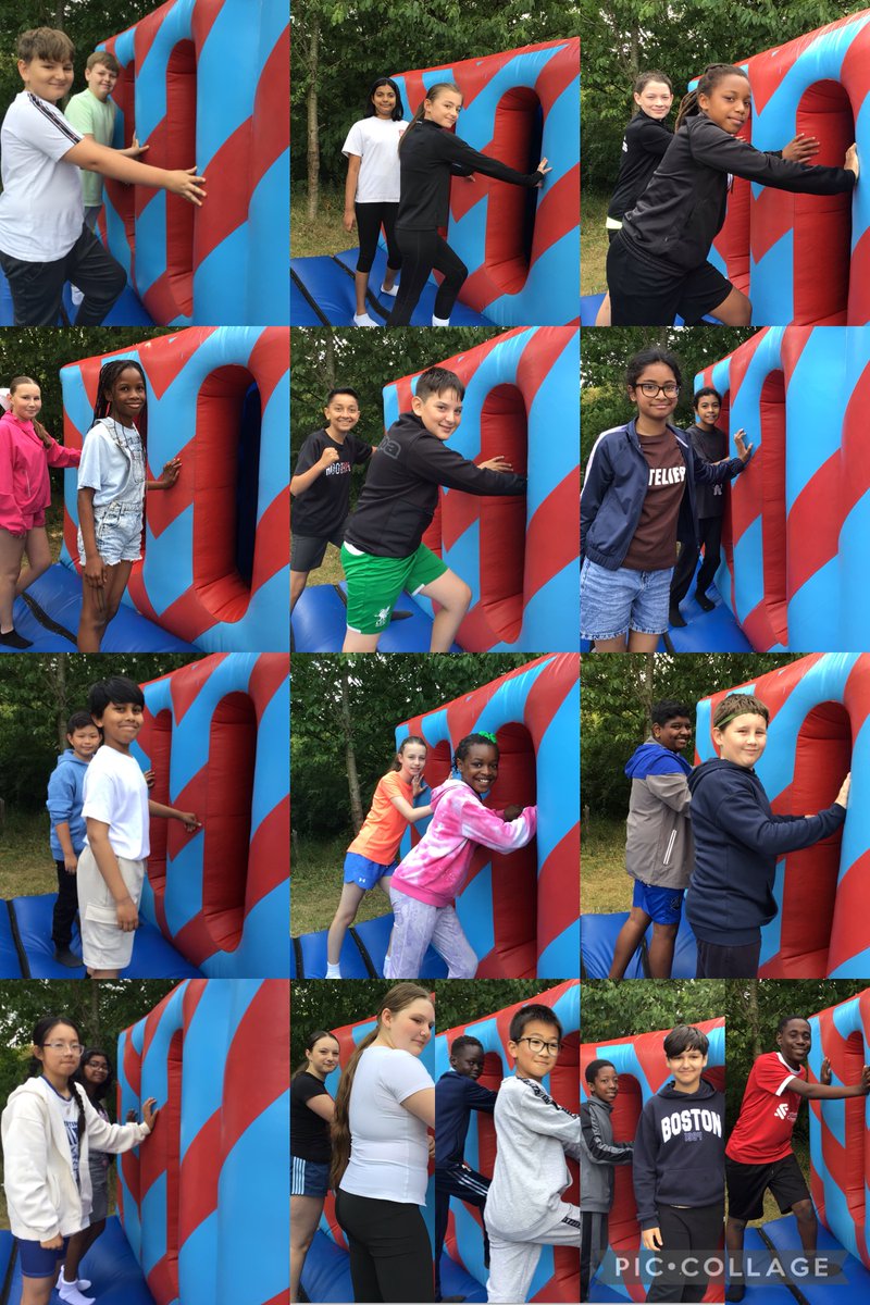 SMA_Year6's tweet photo. 6C have had a great start to Funday! 🎉 They've loved the inflatable assault course &amp; slide, showed off their skills in the penalty shootout and enjoyed a First Kicks speed shots sessions. @StMargarets_ https://t.co/cDKrCgFLu5
