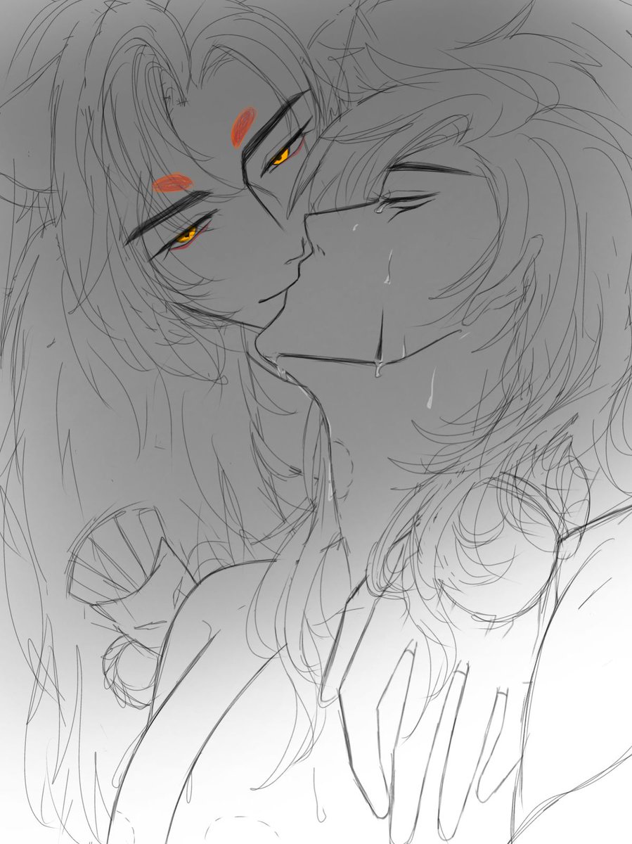 El_Eliott_'s tweet photo. Offering himself to the kitsune...

#LanMon #LancelotxAamon https://t.co/QplmoObI6R
