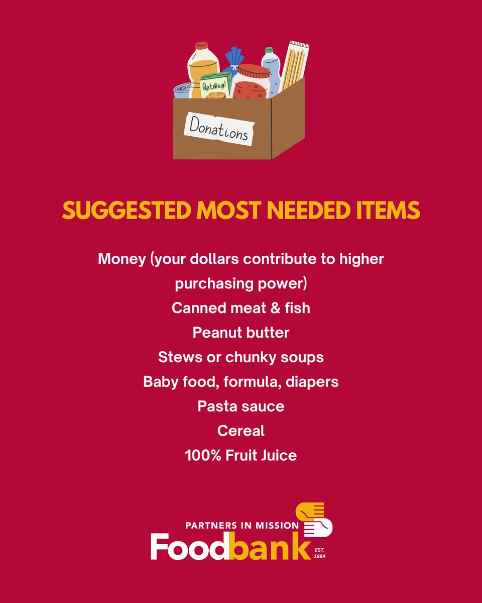 Wondering what items are usually most needed? Check out our list!