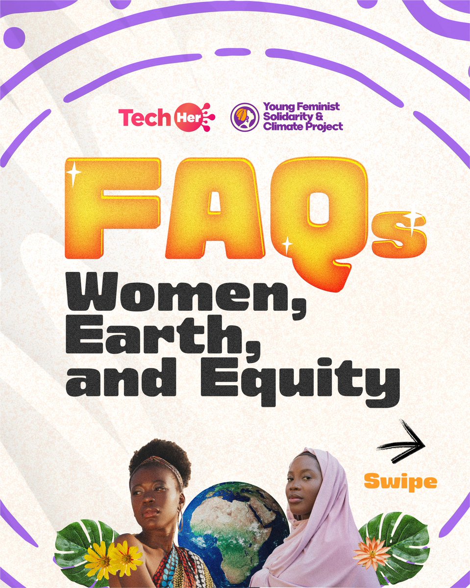TechHerNG's tweet image. You asked, so we're answering!
We've received your thoughtful questions about the Women, Earth & Equity (WEE) Climate Workshop, from "Why ecofeminism?" to "What does climate justice have to do with gender equality?" and how it all ties into the broader fight for feminist climate…