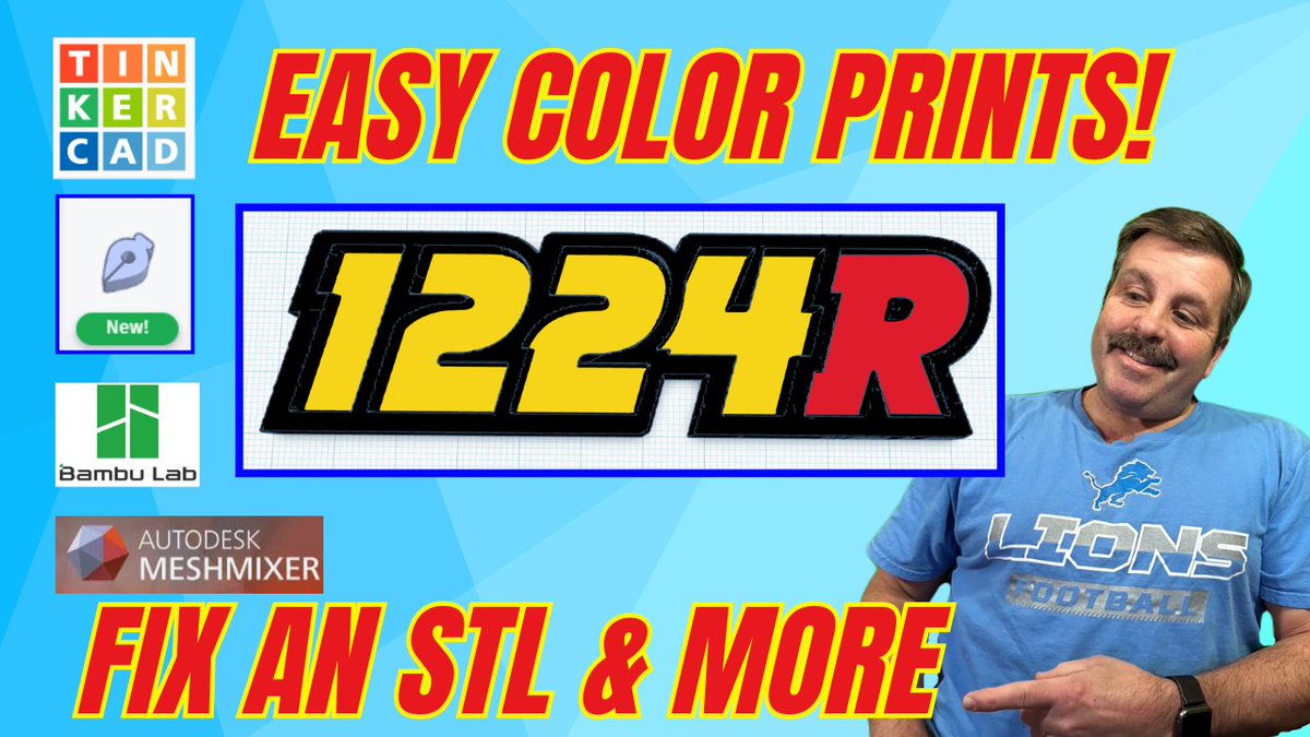 HLtinkercad's tweet image. Easy steps to make Color Prints! Combine STL files, the #Tinkercad #Sketch tool, and #Meshmixer to create amazing color prints in minutes!
Inspired by a question in my Patreon Message Area: bit.ly/hlpat
youtu.be/cp4jd_I91i0