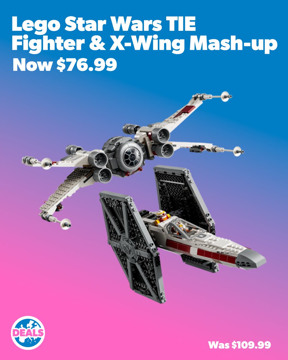 jelly_deals's tweet photo. Lego Star Wars TIE Fighter &amp; X-Wing Mash-up is down to just $76.99 (was $109.99) at the Lego Store: https://t.co/bmtvKaRdTk https://t.co/X68Mk8JjtA