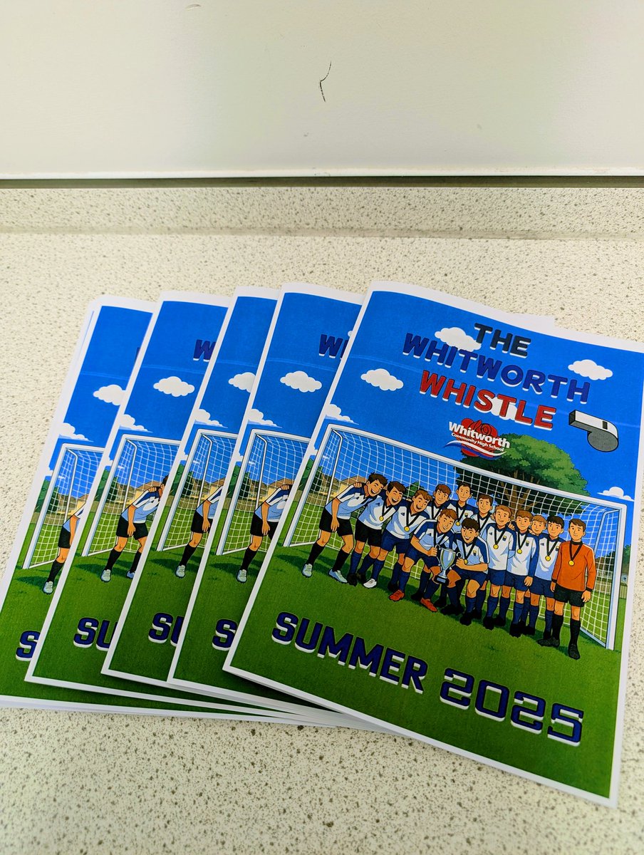 WCHS_PE's tweet image. Whitworth Whistle 📰 🗞️ 

Fresh off the printer and ready for release tomorrow. 

Thank you to @@literacykicks @garethwalker for all the support. 👍