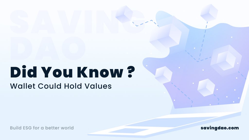 Savingdao's tweet image. Imagine your future wallet:

🪙 Tokens
🎨 NFTs
🌱 ESG reputation points

Not just assets—but a reflection of your values.

Your green choices, supported causes, and governance voice—all on-chain.

This is what identity looks like in the #Web3ESG era.