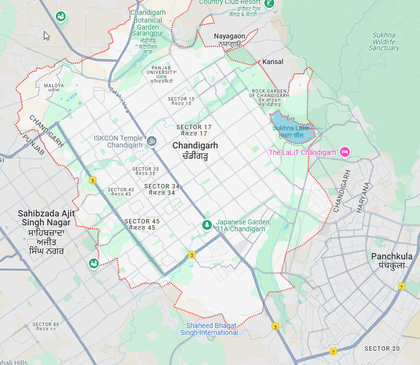 This is how Chandigarh/Panchkula/Mohali were developed. You can take any number of roads to go from point A to point B. Enormous amount of parallel options.

In Bangalore, everybody has to funnel through the same road(s) to get to any point.

They had a lot of opportunities to