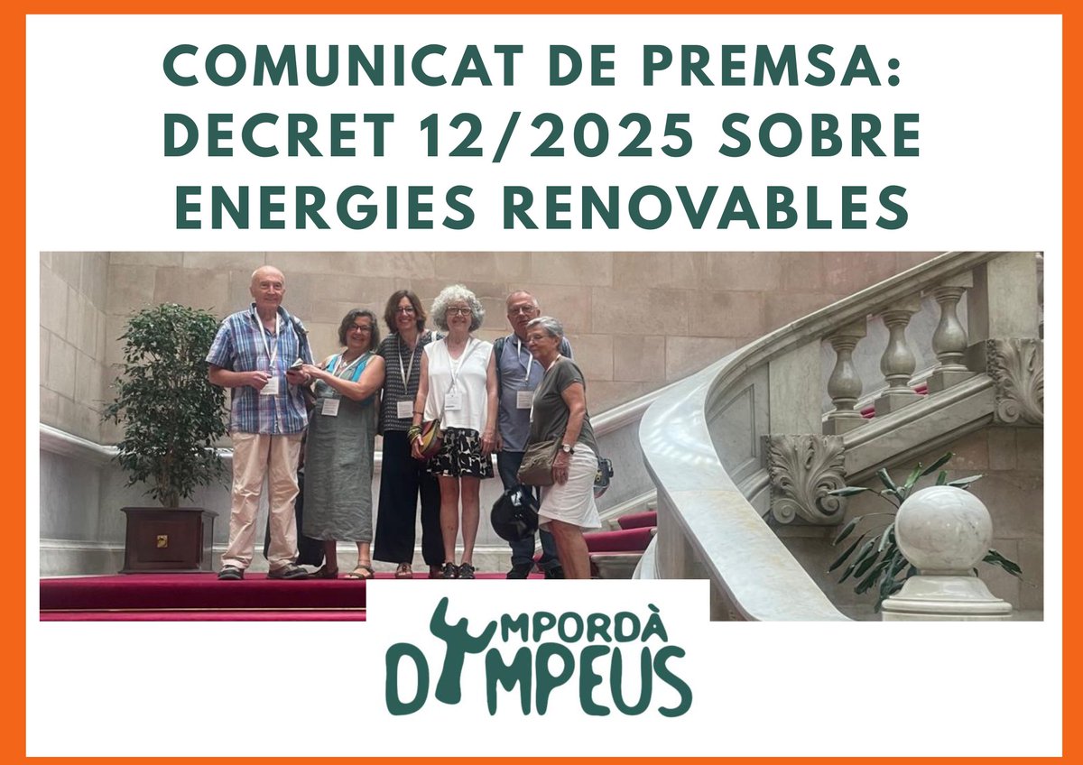 🚫 El Govern retira el Decret 12/2025 de renovables per evitar una derrota al Parlament.
📢 La pressió del territori i les entitats ha funcionat!
🌿 Transició energètica sí, però amb planificació, participació i justícia ambiental.
 +Info: iaeden.cat/decret-12-2025…
#EmpordàDempeus
