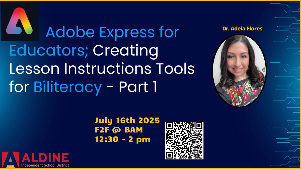 primaryliterac1's tweet image. There is still time to join the learning! For the novice to the expert; take your pick or join us for full day of learning in Lab 1! @angcala @aniklt @gforoi @drgoffney @DrFavy @NickersonCierra @AdobeForEdu @AdobeExpress #AldineImpact
