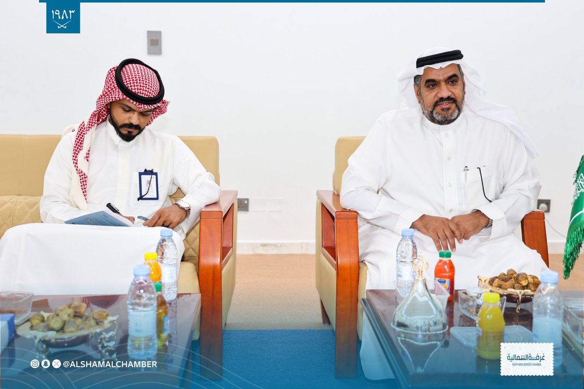 AlshamalChamber's tweet image. #زيارة |♻️

استقبل سعادة الأمين العام المكلف لـ #غرفة_الشمالية أ. نايف الدغماني، اليوم، سعادة المدير التنفيذي لـ #تراحم د. رجاء المرمش، لبحث سبل التعاون المشترك وإشراك قطاع الأعمال في مشاريع ومبادرات اللجنة.
@Trahum_sa