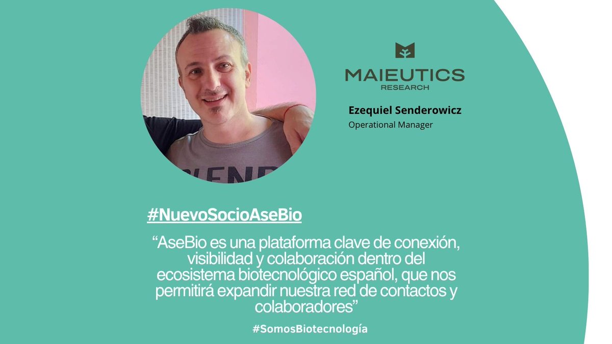 AseBio's tweet image. #NuevoSocioAseBio | Conoca a Maieutics Research Solutions, nuestro nuevo socio. Hablamos con Lander Ezequiel Senderowicz, Operational Manager.
➡️ Entrevista completa: asebio.com/actualidad/not…
#SomosBiotecnología