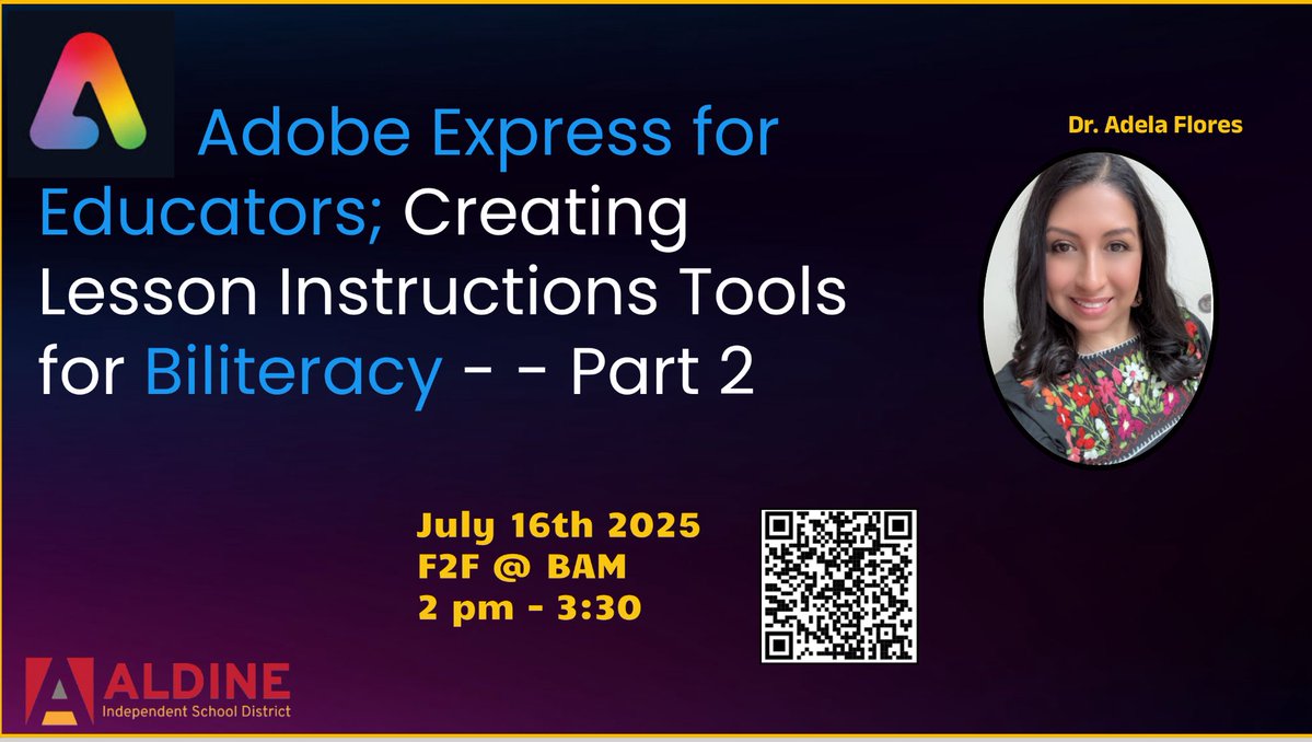 primaryliterac1's tweet image. There is still time to join the learning! For the novice to the expert; take your pick or join us for full day of learning in Lab 1! @angcala @aniklt @gforoi @drgoffney @DrFavy @NickersonCierra @AdobeForEdu @AdobeExpress #AldineImpact