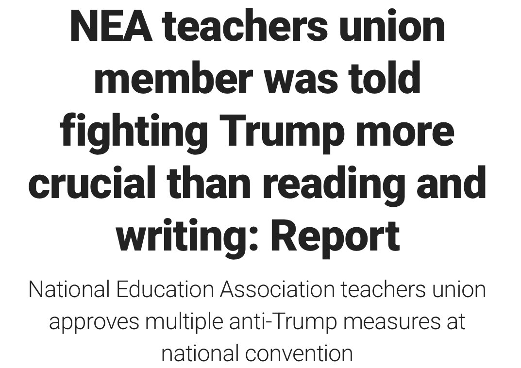 This is why our children are falling behind globally. 

This is also why so many STEM jobs are being filled by H-1B Visa holders. 

Teachers are putting political and social agendas above educating children.