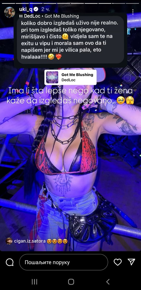 PikaRoziChu's tweet image. #tagživota #caosvima Ahahahahahahahahahahahahahahahahahahahhahaah jel me neko zaj... Uki Q deluje negovano, mirišljavo i čisto??? Na Exitu??? Ovako obučena i sve???? Jel ste prsli vi?