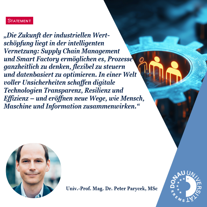Digitalisierung und Automatisierung verändern die Produktion grundlegend – von intelligenten Fabriken bis zu global vernetzten Lieferketten. Doch wie gelingt die erfolgreiche Umsetzung in der Praxis: donau-uni.ac.at/de-lp/deg/egov…
