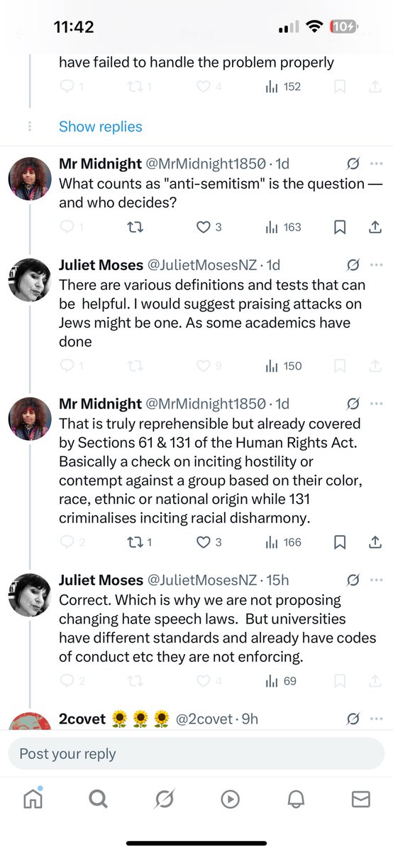 And this is how Juliet Moses would like to define antisemitism. Note how this smear has been deployed to target a number of us academics. So the direct threat here is to defund universities for not having consequences for academics critiquing Zionist settler colonialism.