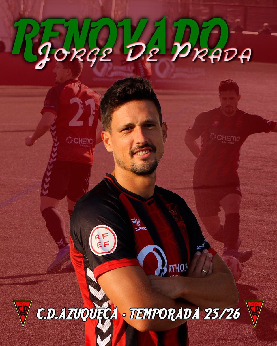#TerceraRFEF | Renovación 

🤝 El <a href="/CDAzuqueca/">C.D. Azuqueca</a> anuncia la renovación de Jorge de Prada.

📲 <a href="/JorgeDePrada6/">Jorge De Prada</a>