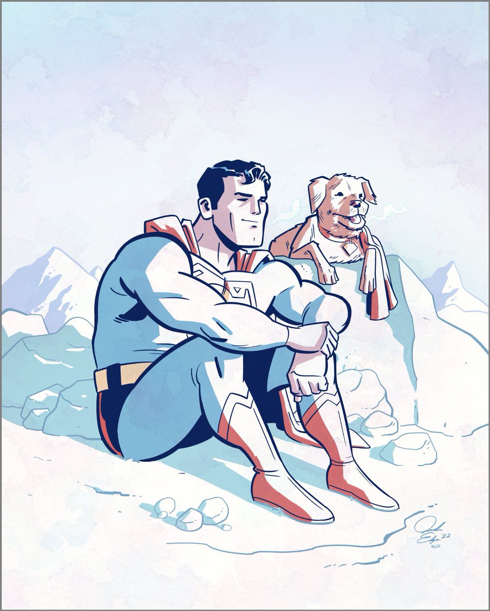 jcbedgar's tweet image. By me with @KikinhoJ on color, from 2022. Ahead of the curve on scruffy Krypto 😎