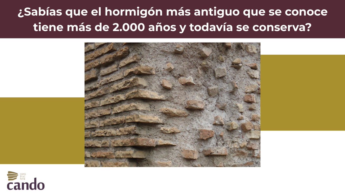 ¿Sabías que el hormigón más antiguo tiene más de 2.000 años y sigue firme? Los romanos usaron cenizas volcánicas para hacerlo más resistente, creando obras como el Panteón de Roma.
En Cando Constructora, unimos tradición e innovación en cada proyecto.
#construcciónduradera