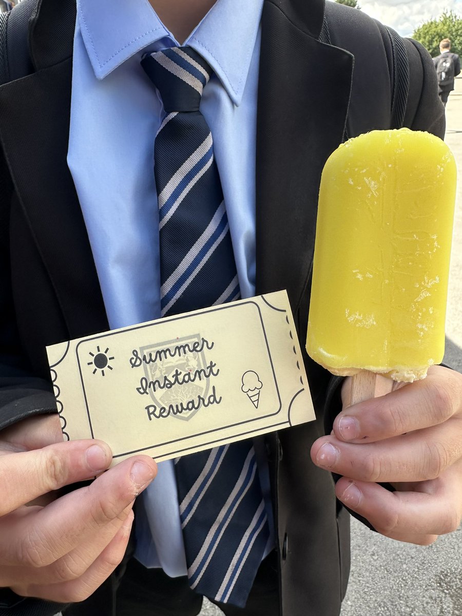 It’s Instant Reward week at Ashfield!!  This week we are rewarding students with Ice Lollies for positive work ethic and attitudes to learning! 

Congratulations to everyone who have been awarded a Ticket so far!!  🌟