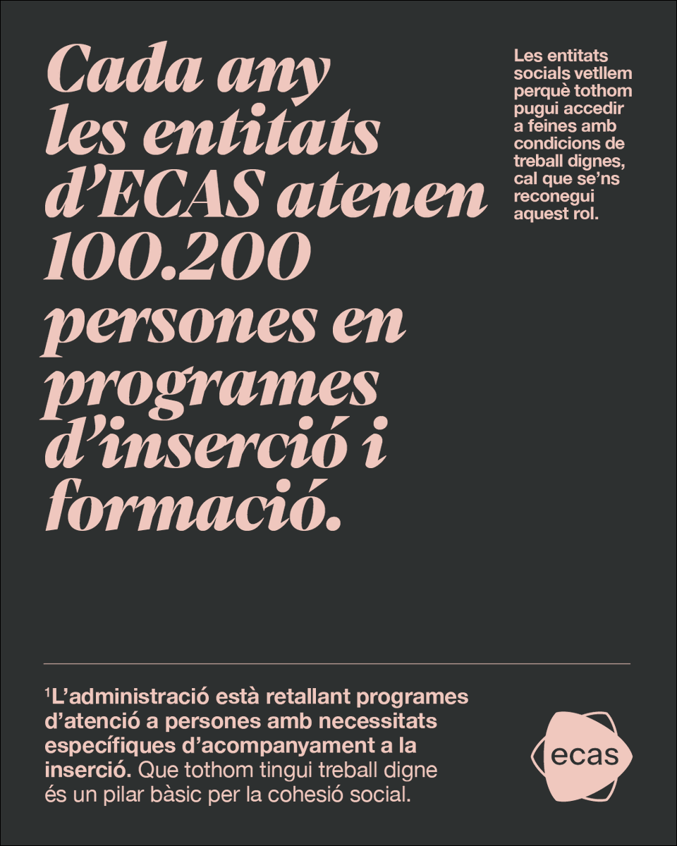 🙋🏼  Les entitats socials posem l’atenció a les persones i la millora comunitària al centre de la nostra activitat. Vetllem per oferir respostes professionals, personalitzades, innovadores i àgils a les necessitats socials del territori, posant atenció als col·lectius vulnerables.