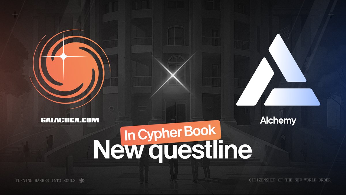 GalacticaNet's tweet image. ⚡️ New Questline: Galactica x Alchemy
@Alchemy x Galactica brings you scalable, compliant, and composable Web3 identity.
🏅 Complete the quest to earn a unique Soulbound Token (SBT) and prove your role in building the next-gen identity layer for Web3.
👉 Join here:…