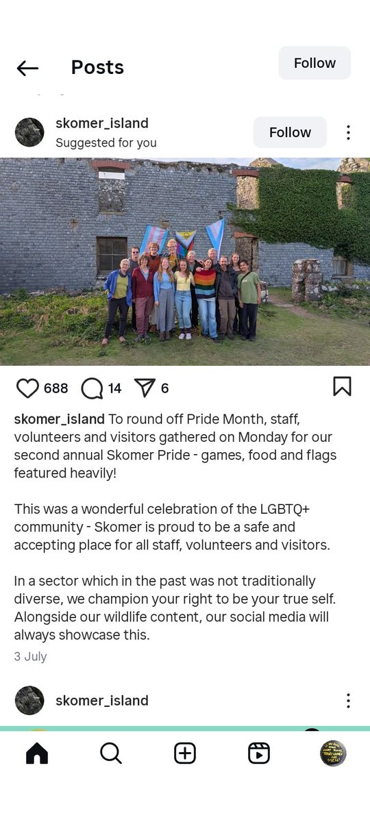 ToothyMaestra's tweet image. You just want to enjoy nature and see some Puffins on Skomer Island but this lot has to bring in the Trans Death Cult. Flying the homophobic, woman hating flag that encourages children to become life long medical patients.
Why?
@Gaynotqueer1