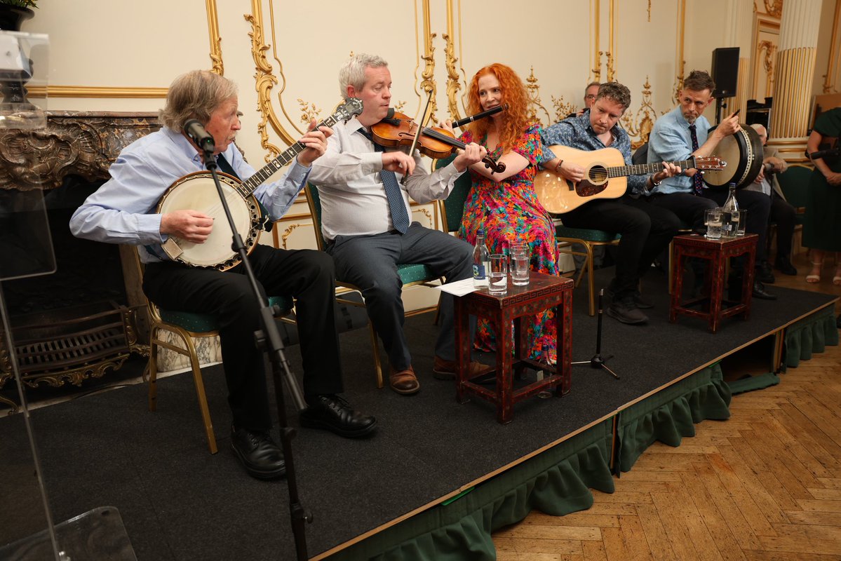 IrelandEmbGB's tweet image. A very special evening at the Embassy as we marked 30 years of @MyICCLondon, a cornerstone of Irish cultural life in London since 1995.
Our sincere thanks to Peter Power-Hynes, William Foote - and their predecessors, for their outstanding leadership and dedication.
